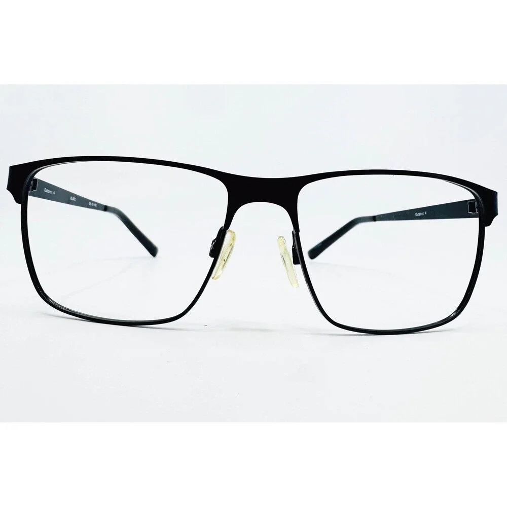 Outpost 4 Eyeglasses Mens Black Square Full Rim Frame 56-16-140